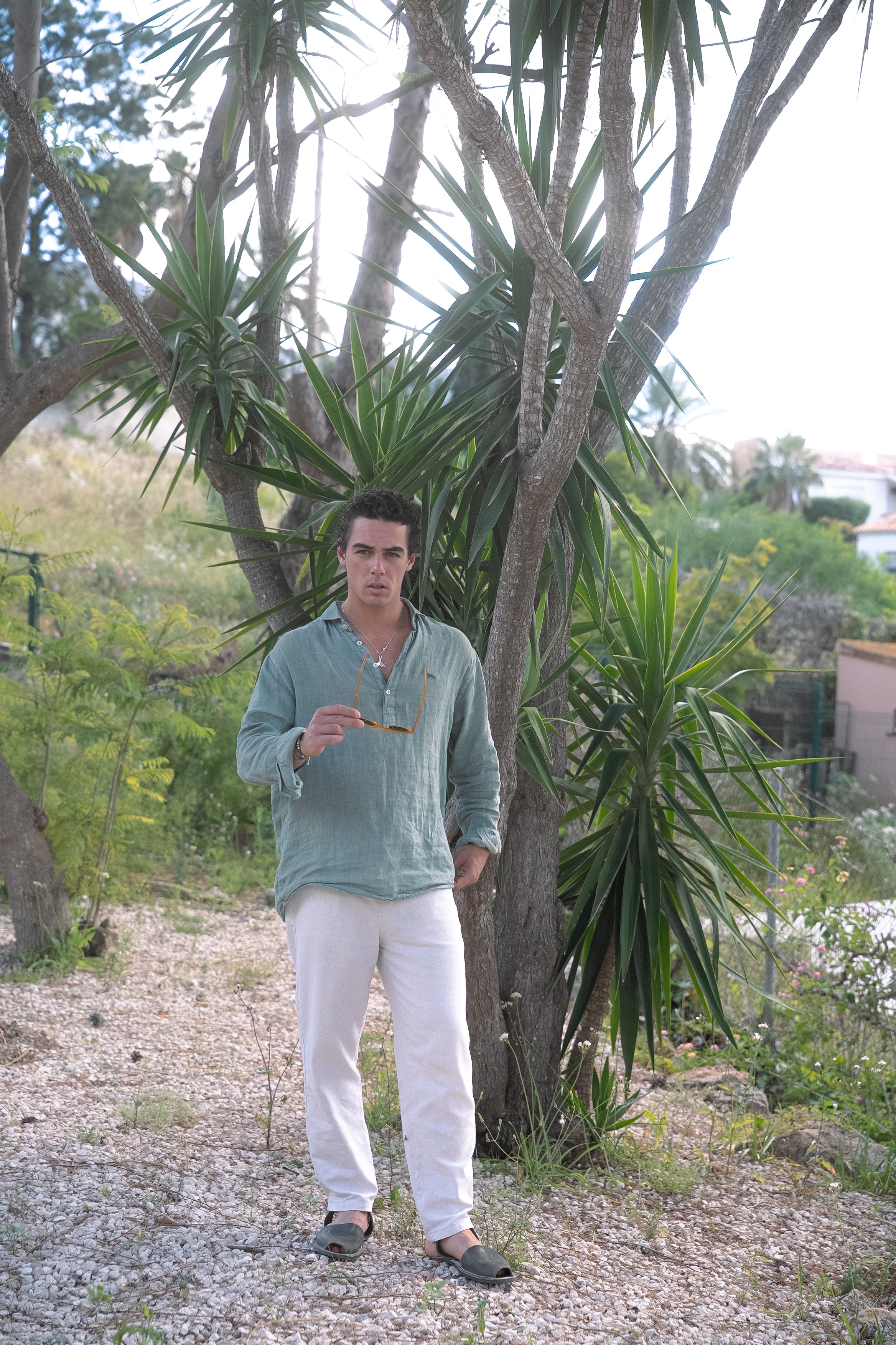 Camisa Formentera Lino Verde