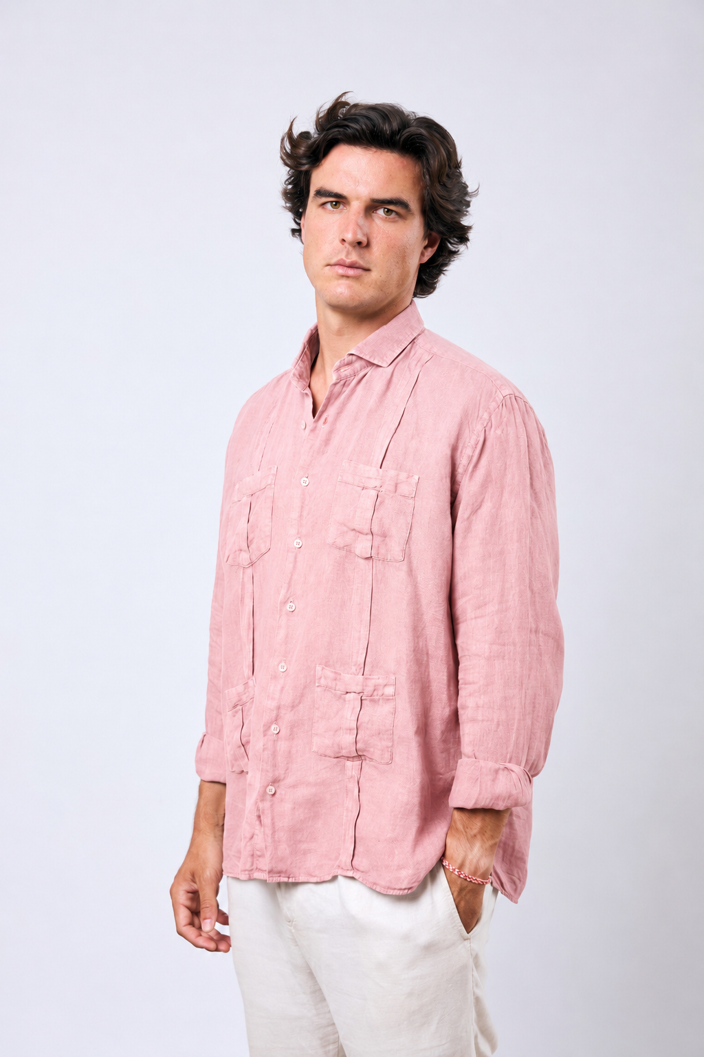 Guayabera Club Light Rose