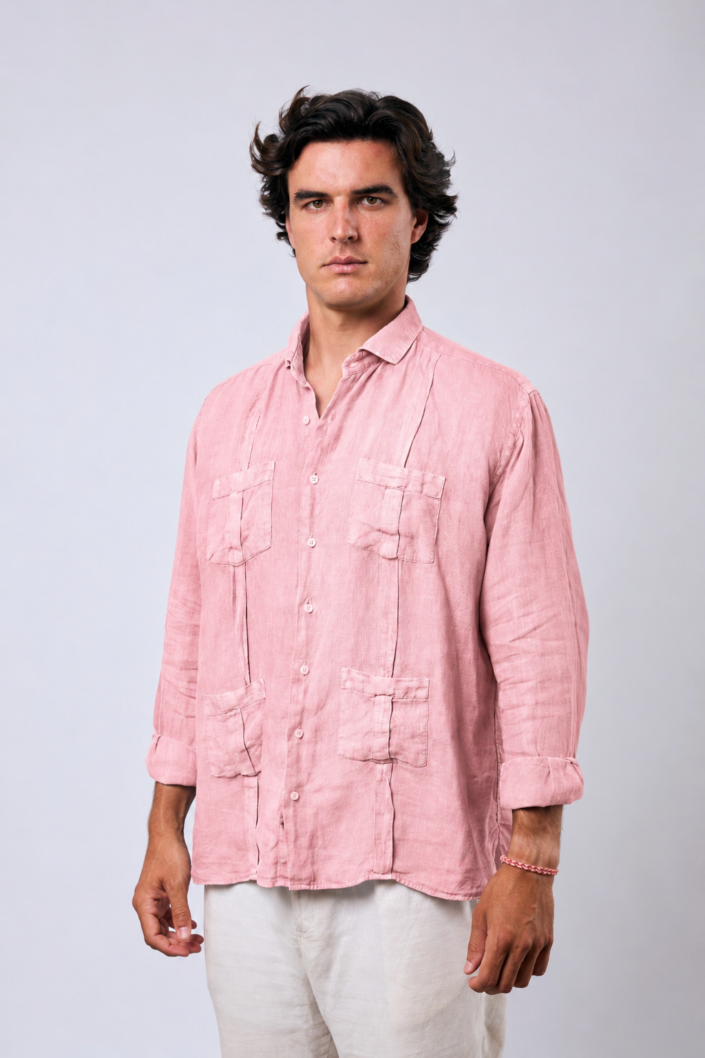 Guayabera Club Light Rose
