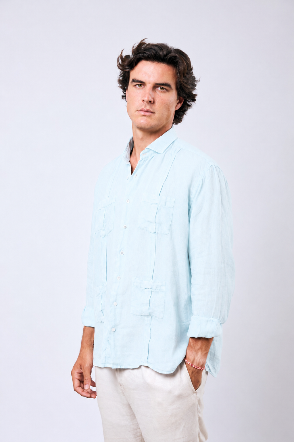 Guayabera Club Sky Blue