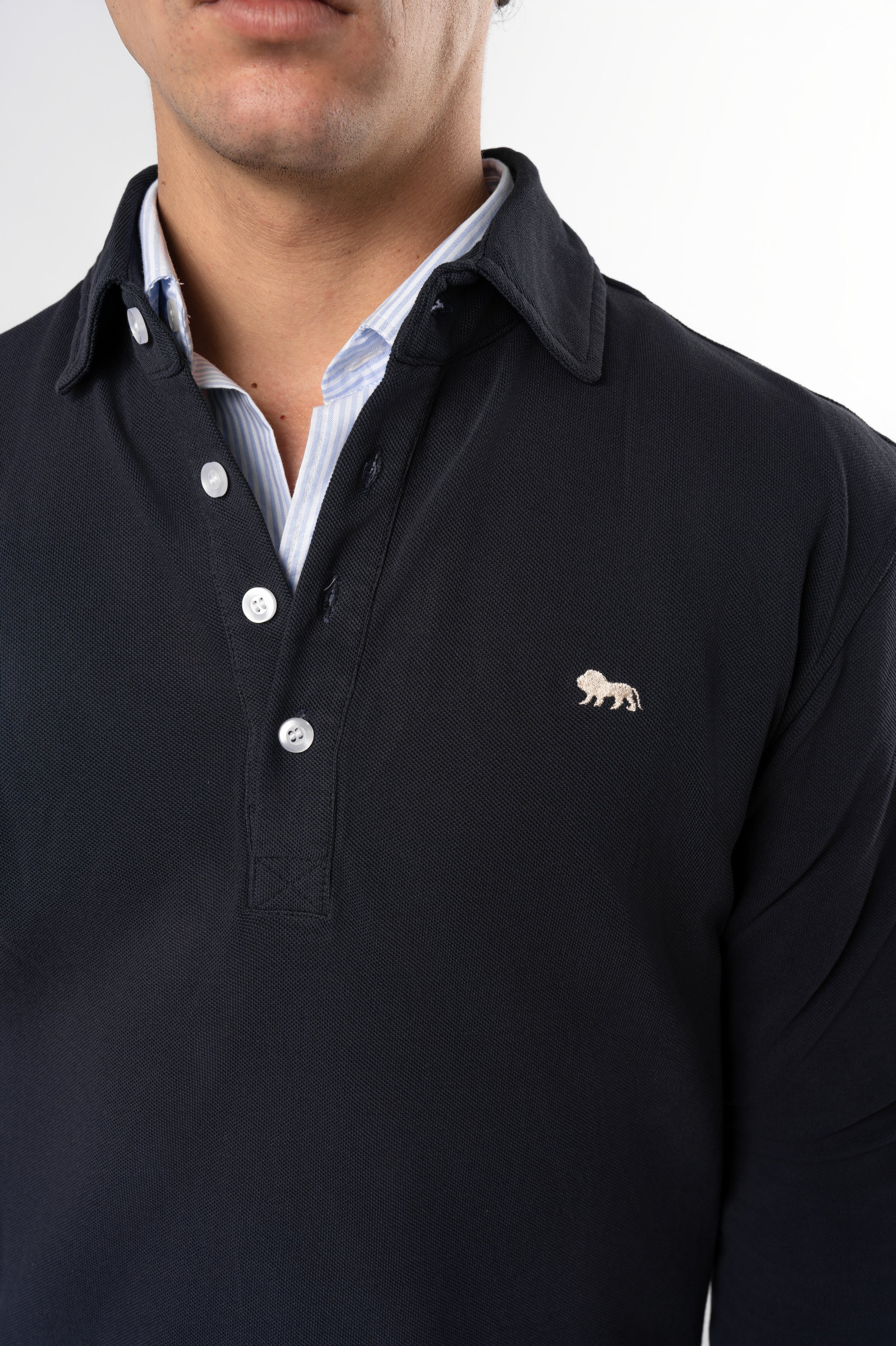 POLO MANGA LARGA NAVY