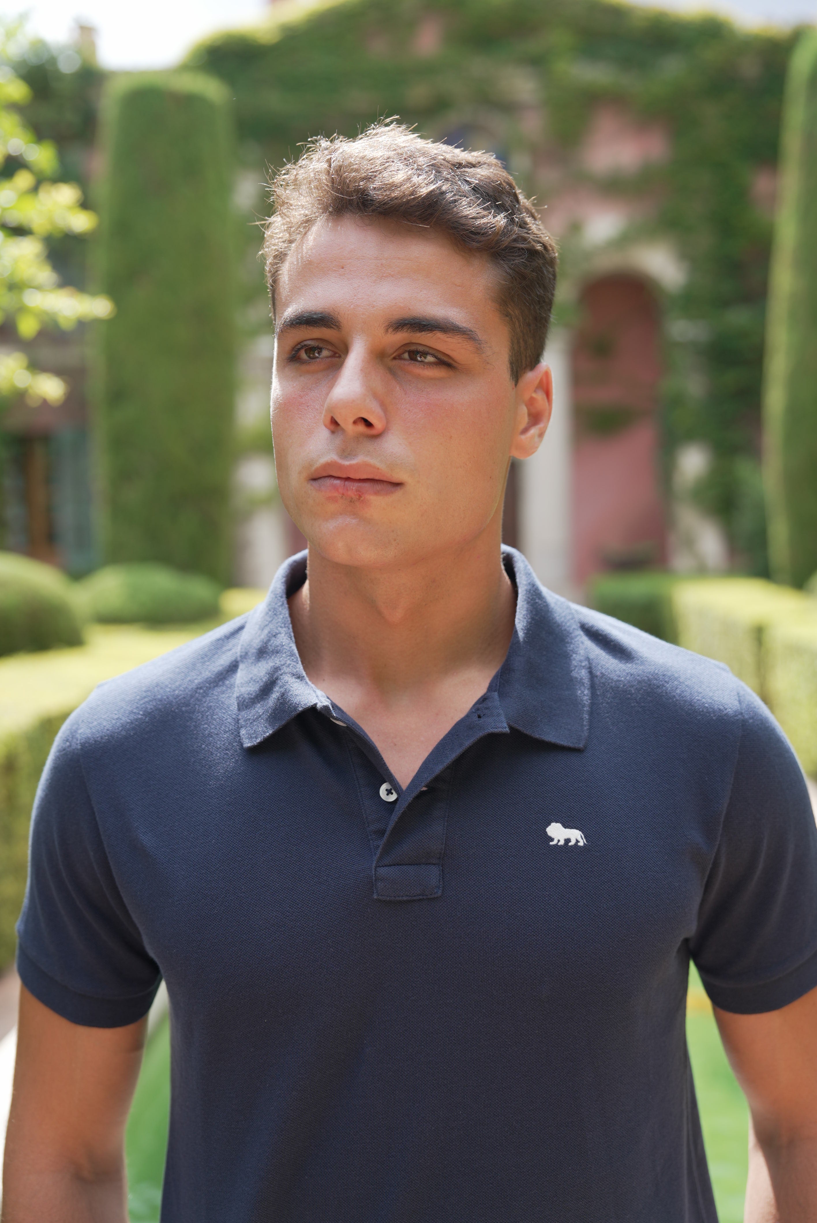 Polo Azul Manga Corta
