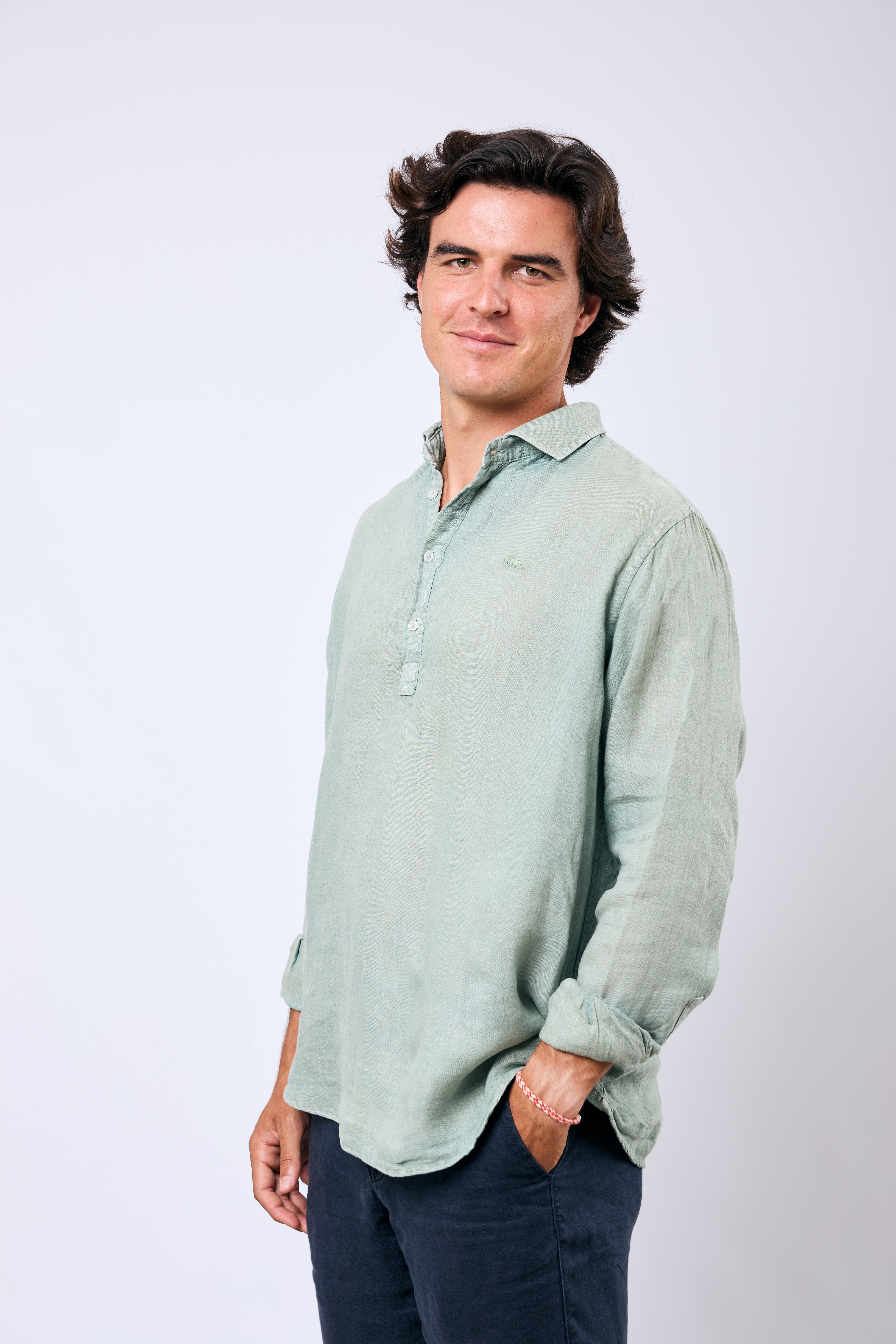 Polera Formentera Lino Verde