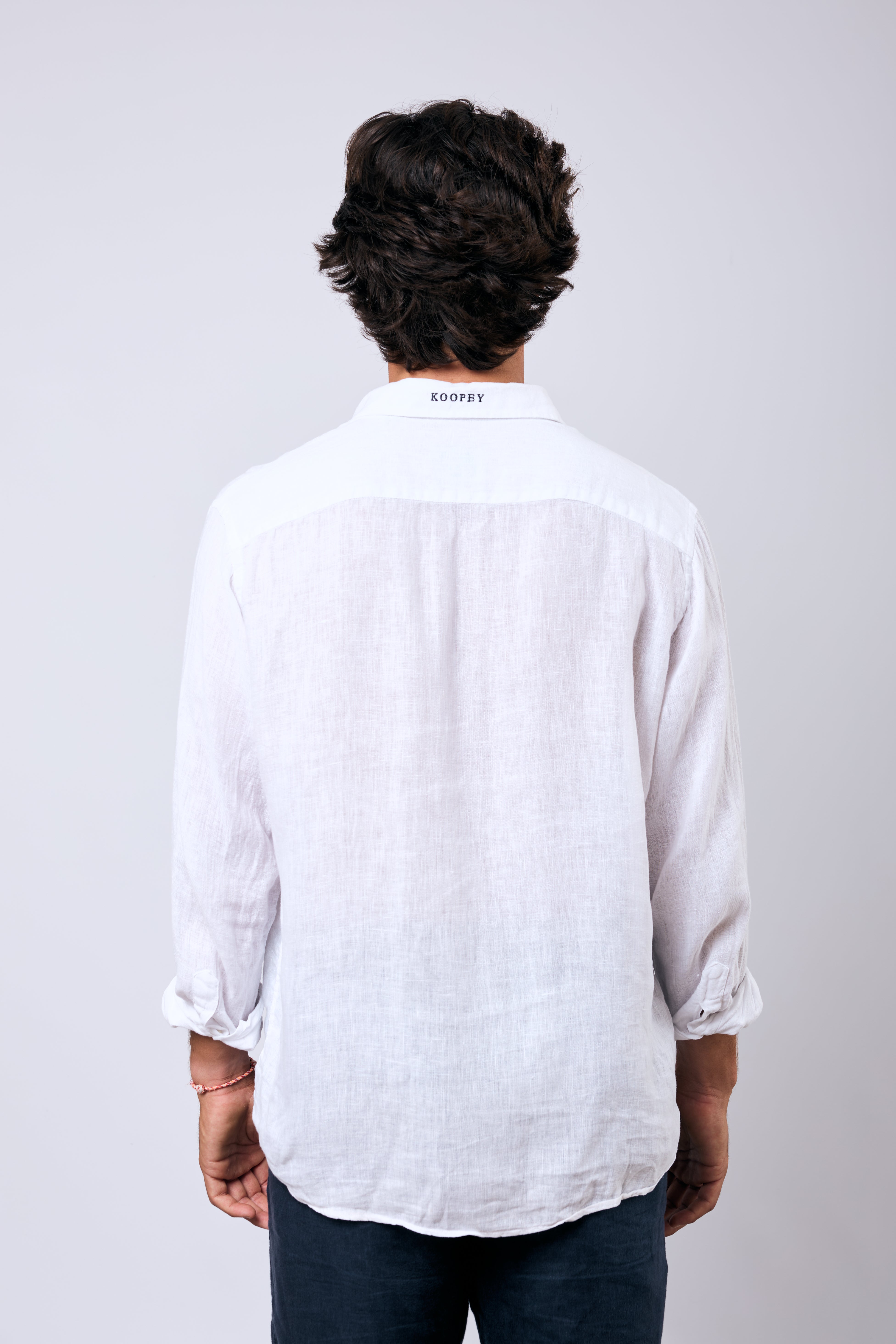 Camisa Costa Lino Blanca