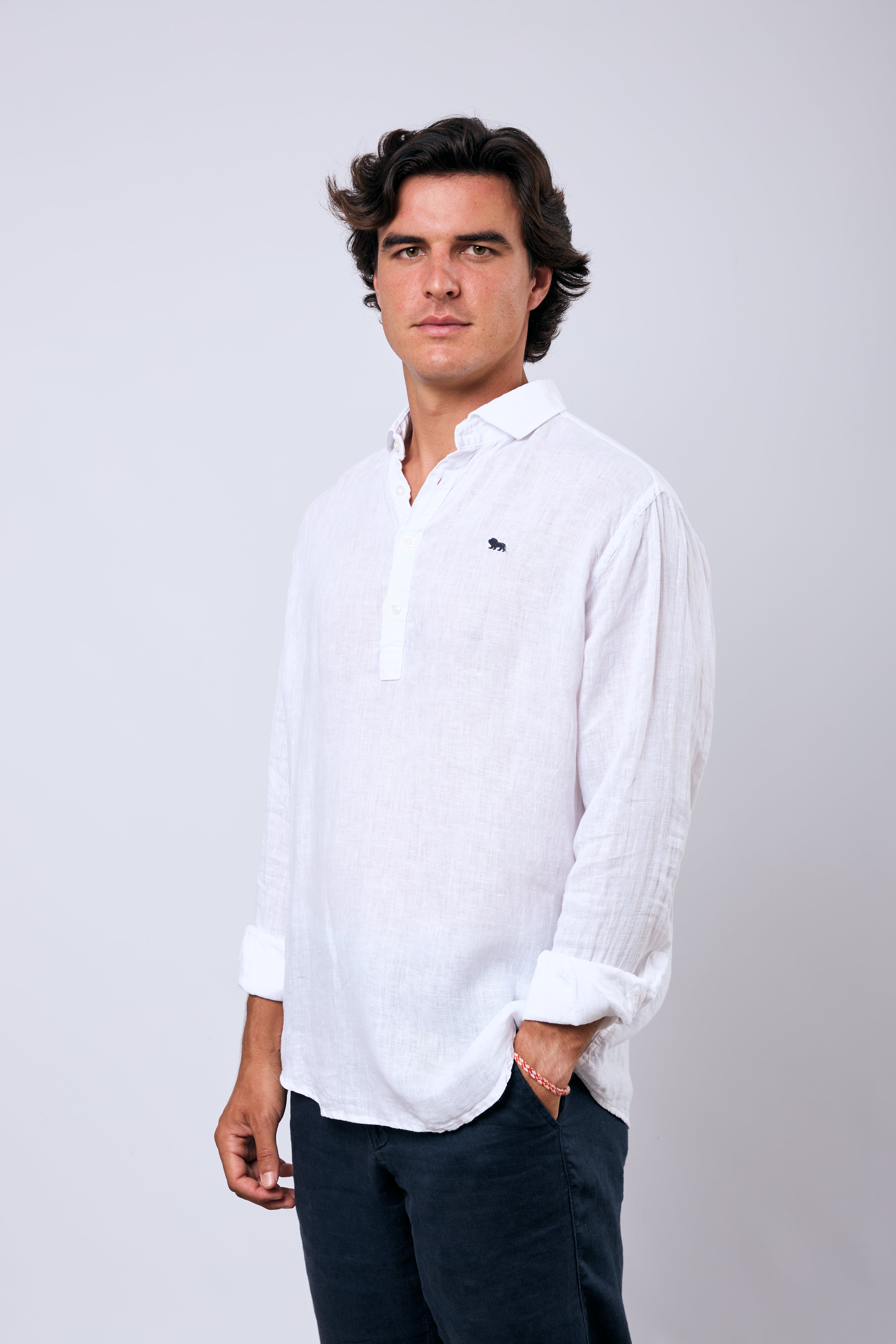 Polera Formentera Lino Blanca
