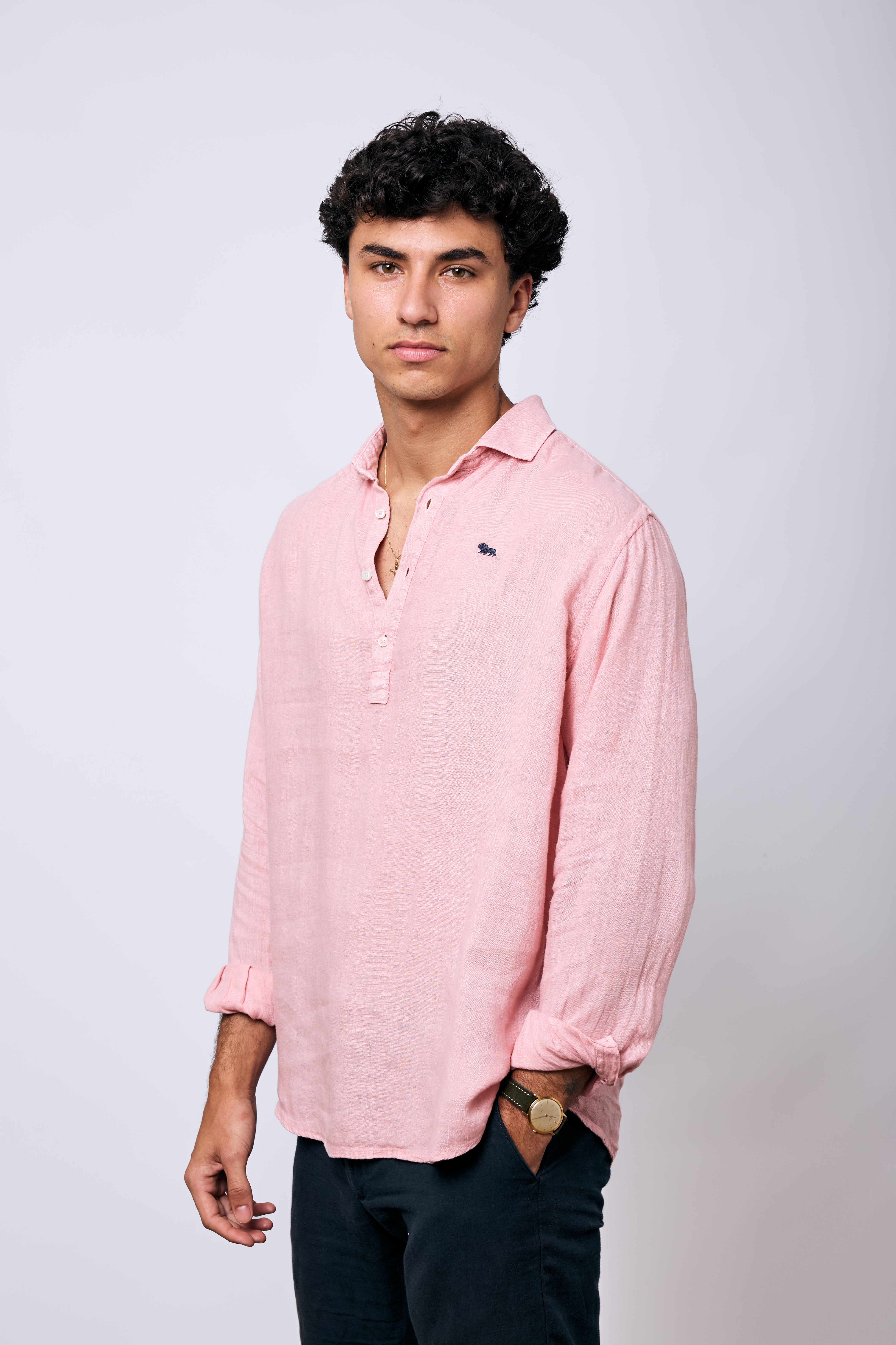 Camisa Formentera Lino Rose