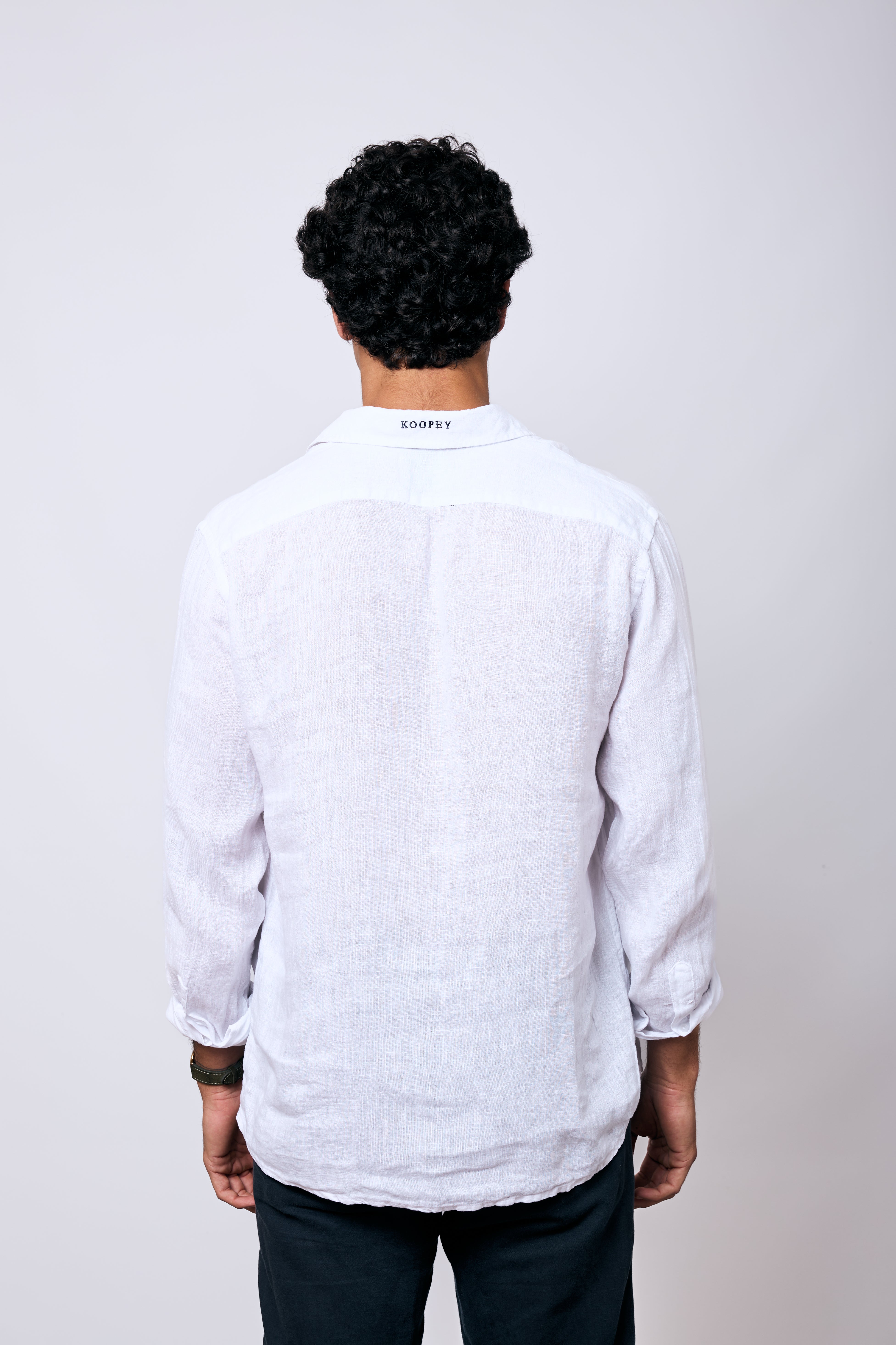 Camisa Costa Lino Blanca