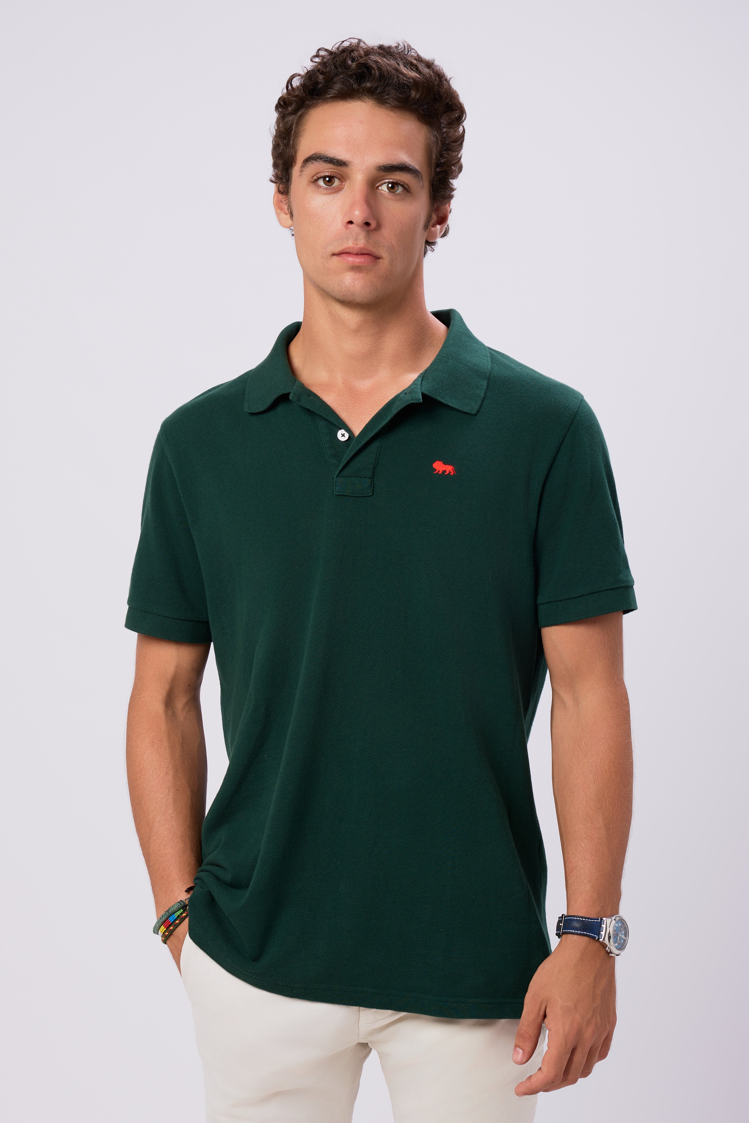 Polo Verde Manga Corta
