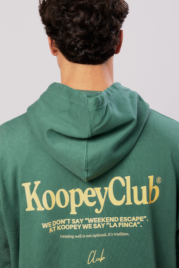 La Finca Hoodie Green Washed