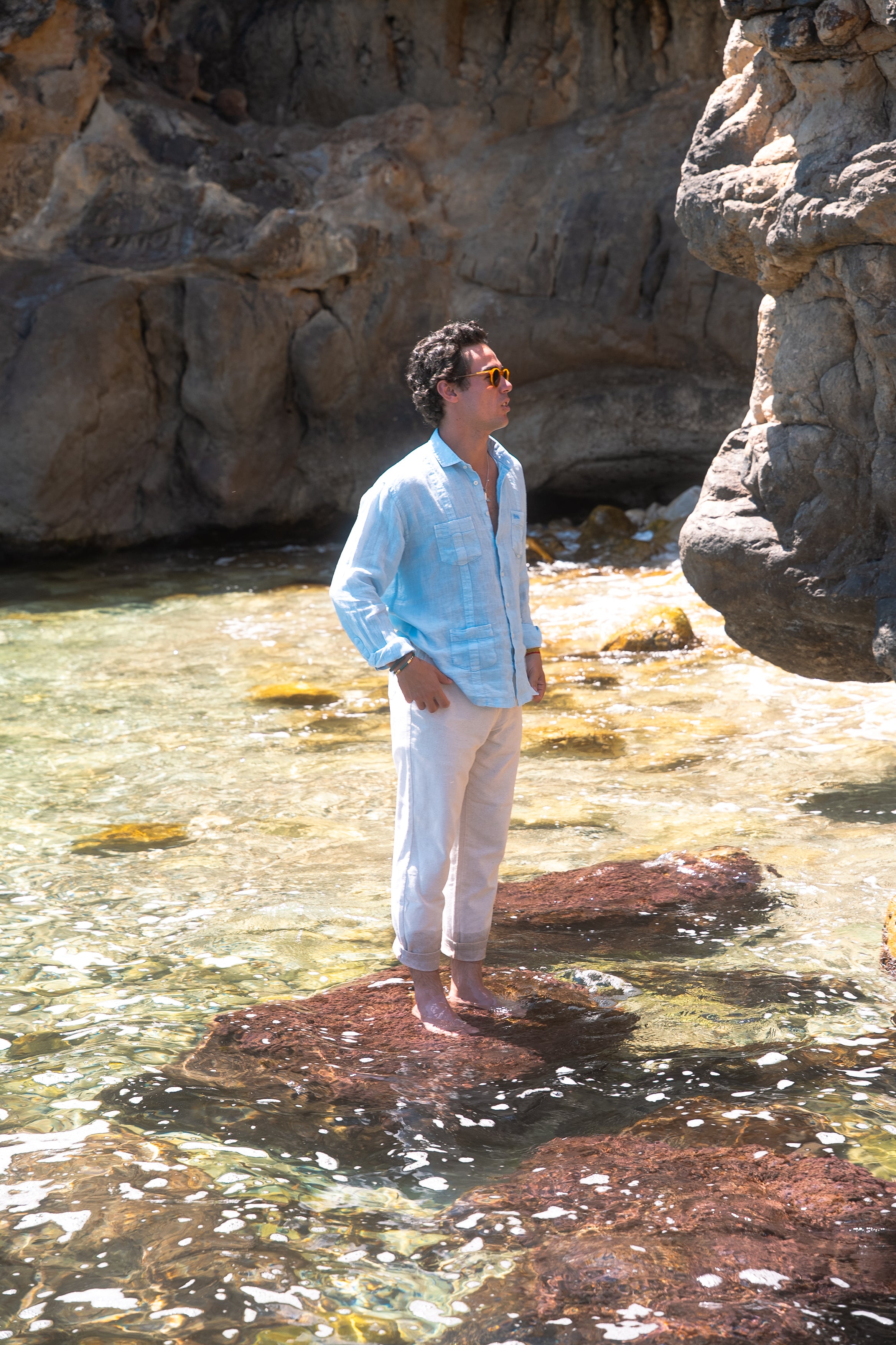 Guayabera Club Sky Blue