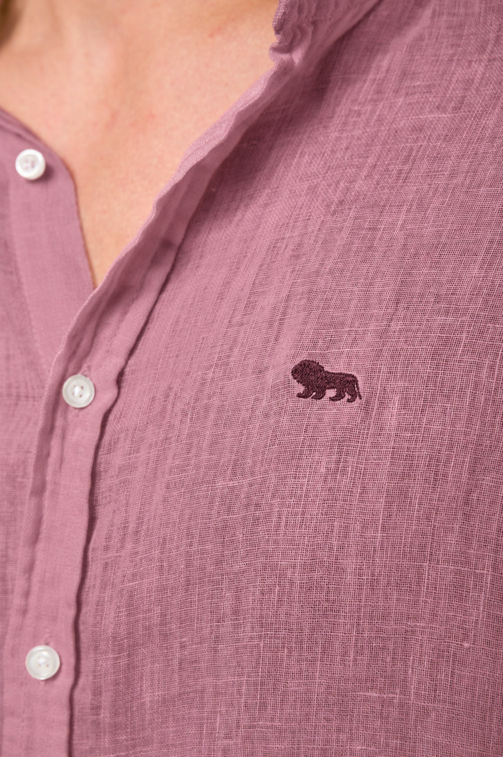 Camisa Costa Lino Rose