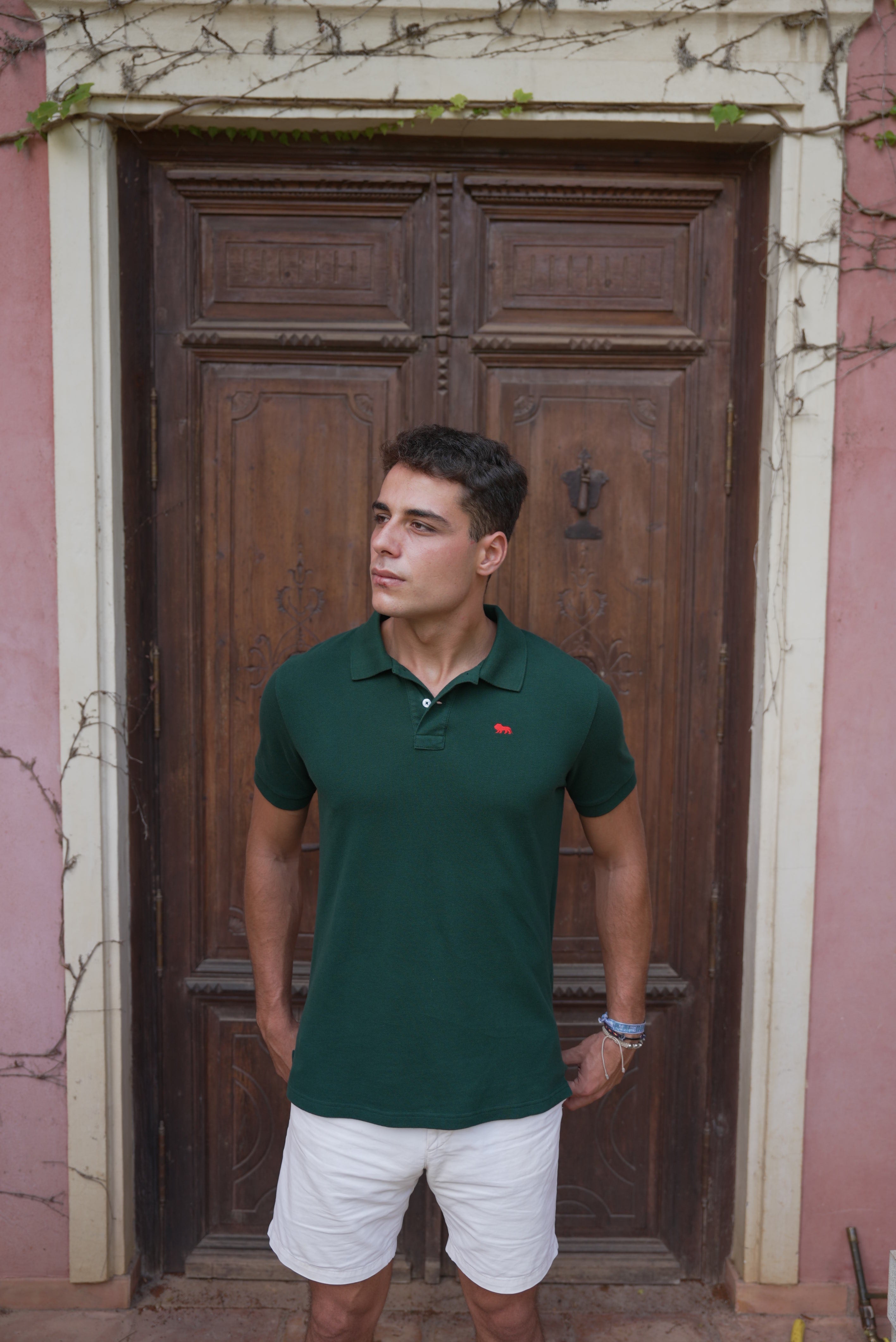 Polo Verde Manga Corta
