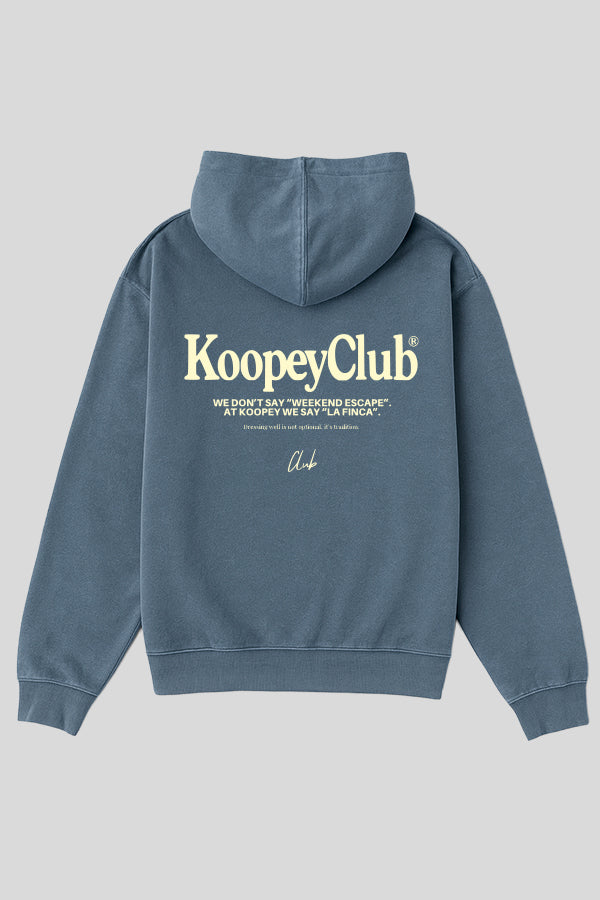 La Finca Hoodie Blue Washed