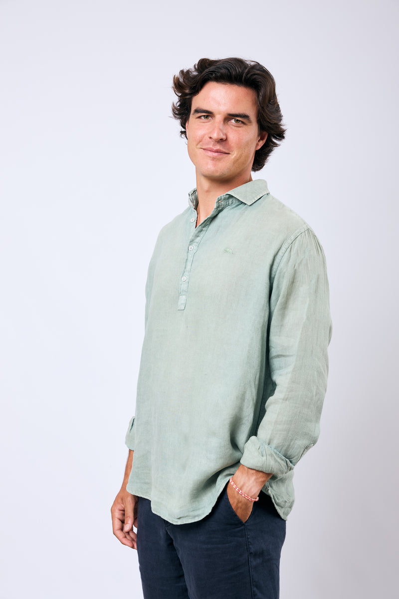 Polera Formentera Lino Verde