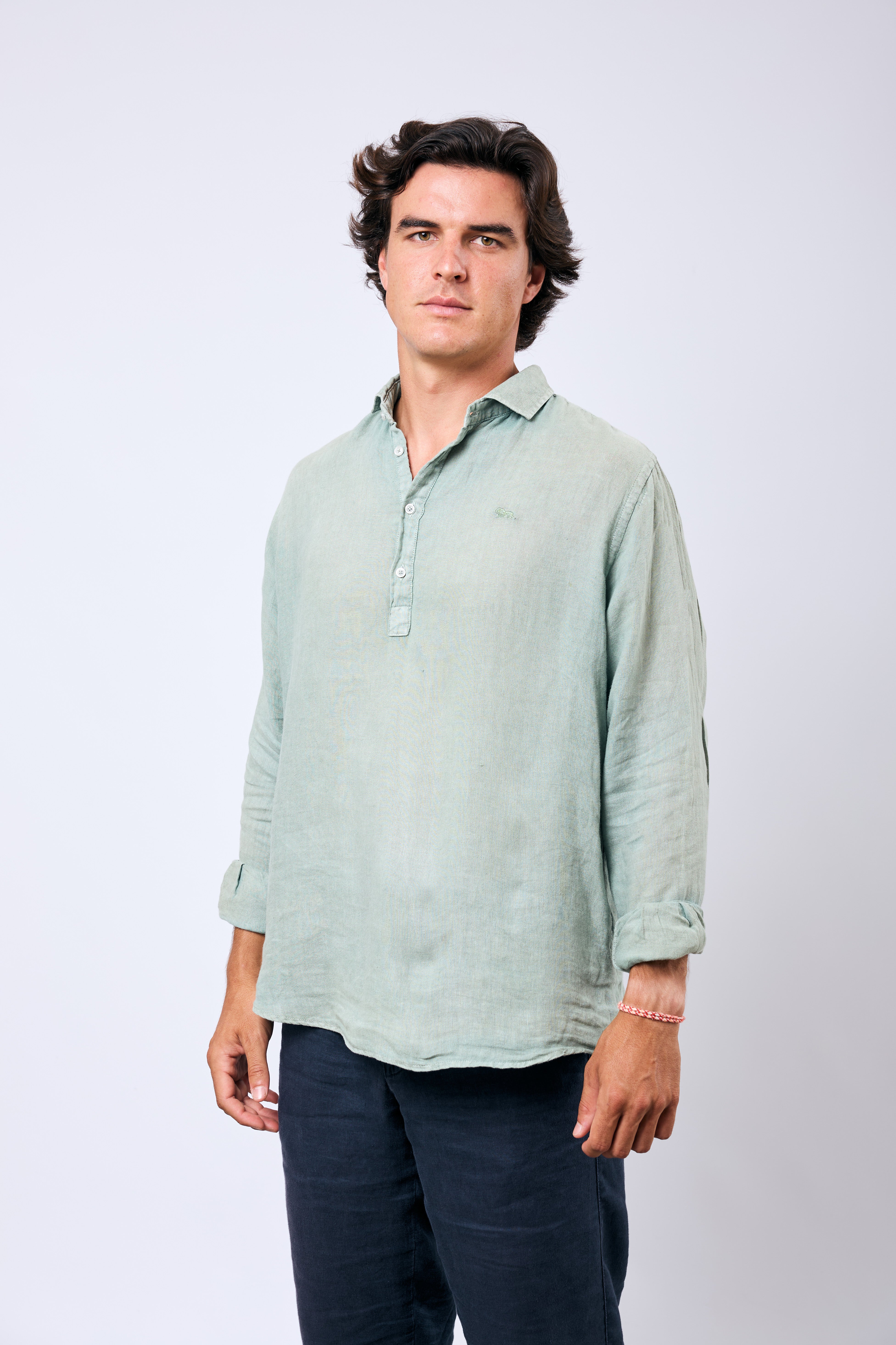 Polera Formentera Lino Verde