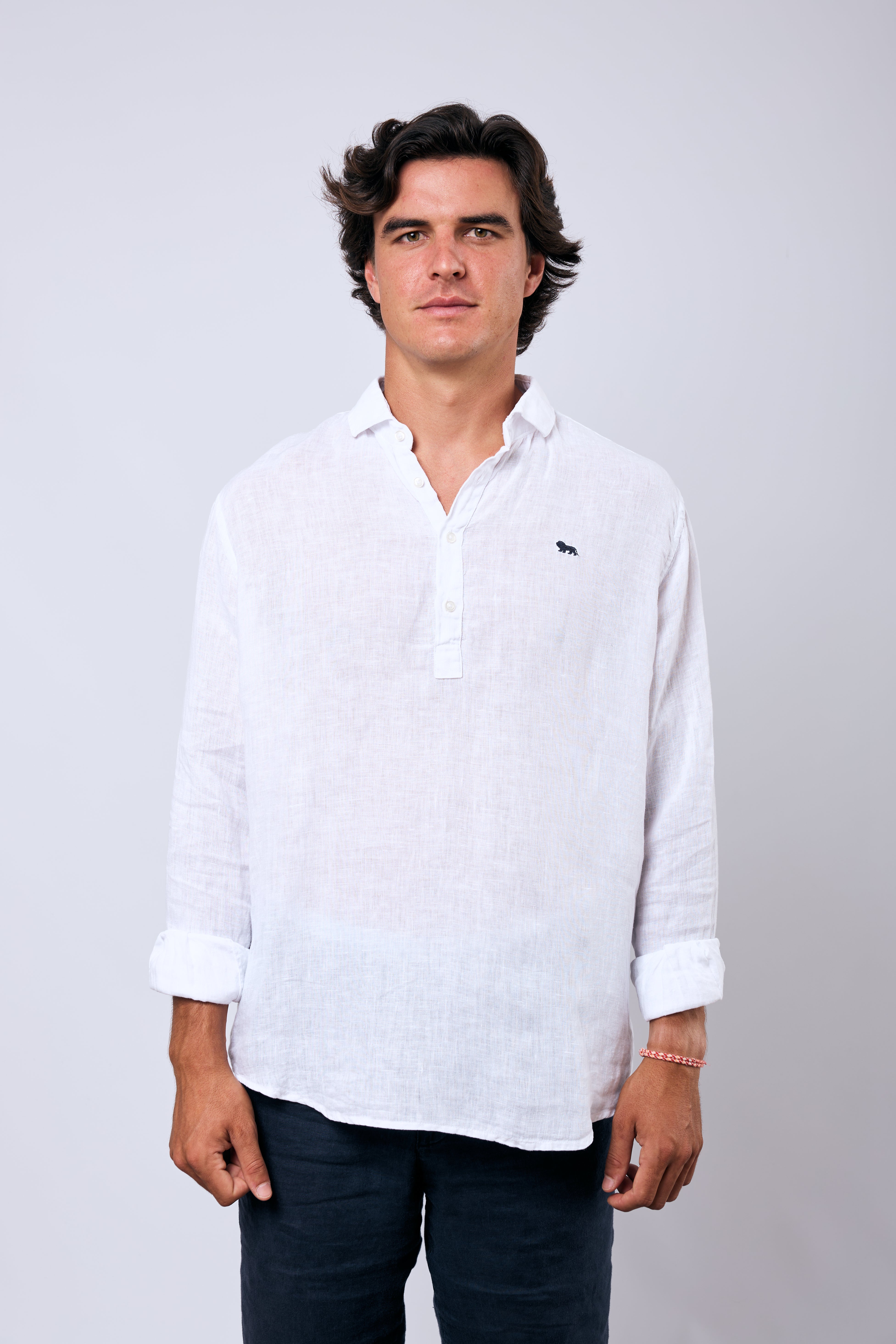Polera Formentera Lino Blanca
