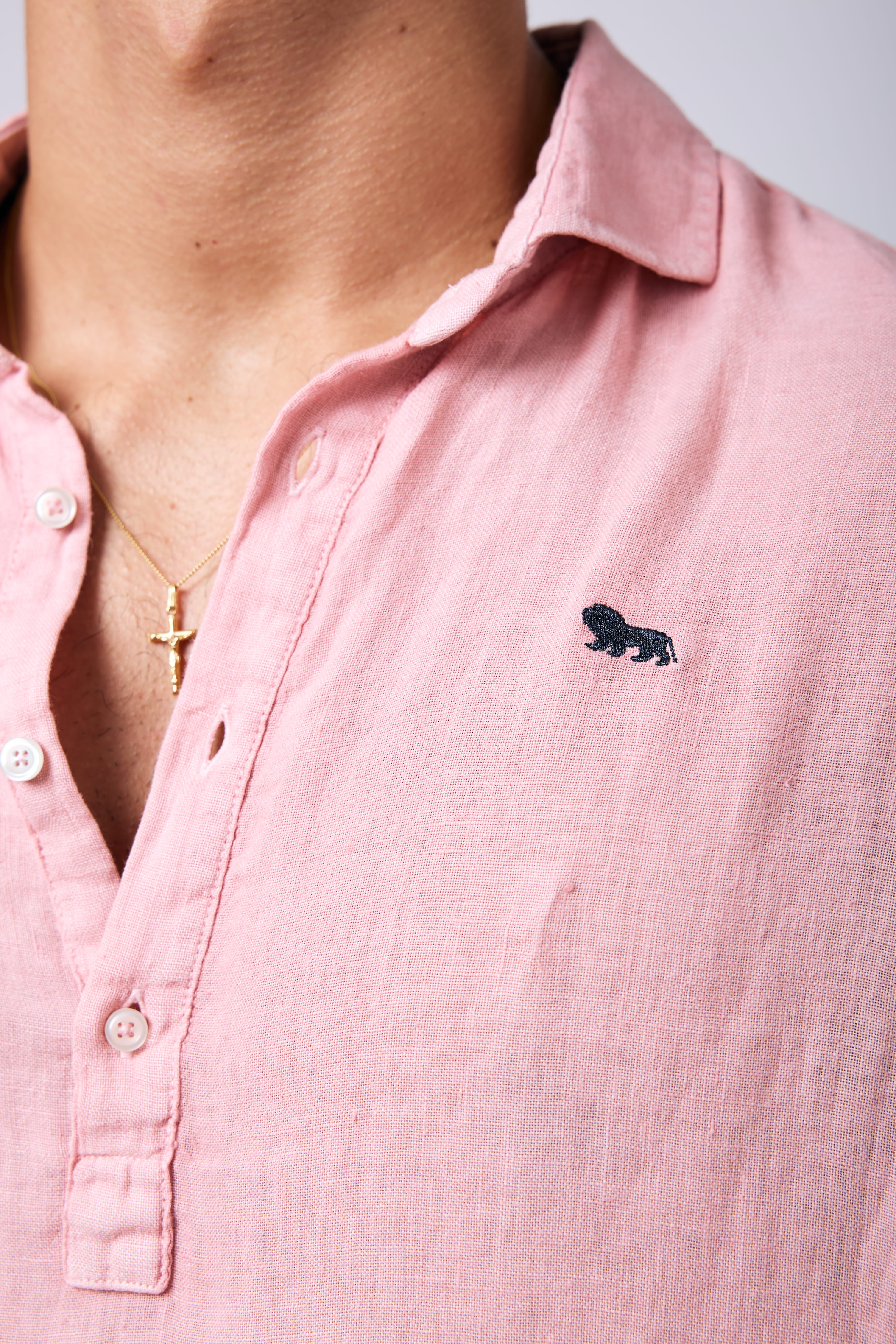 Camisa Formentera Lino Rose