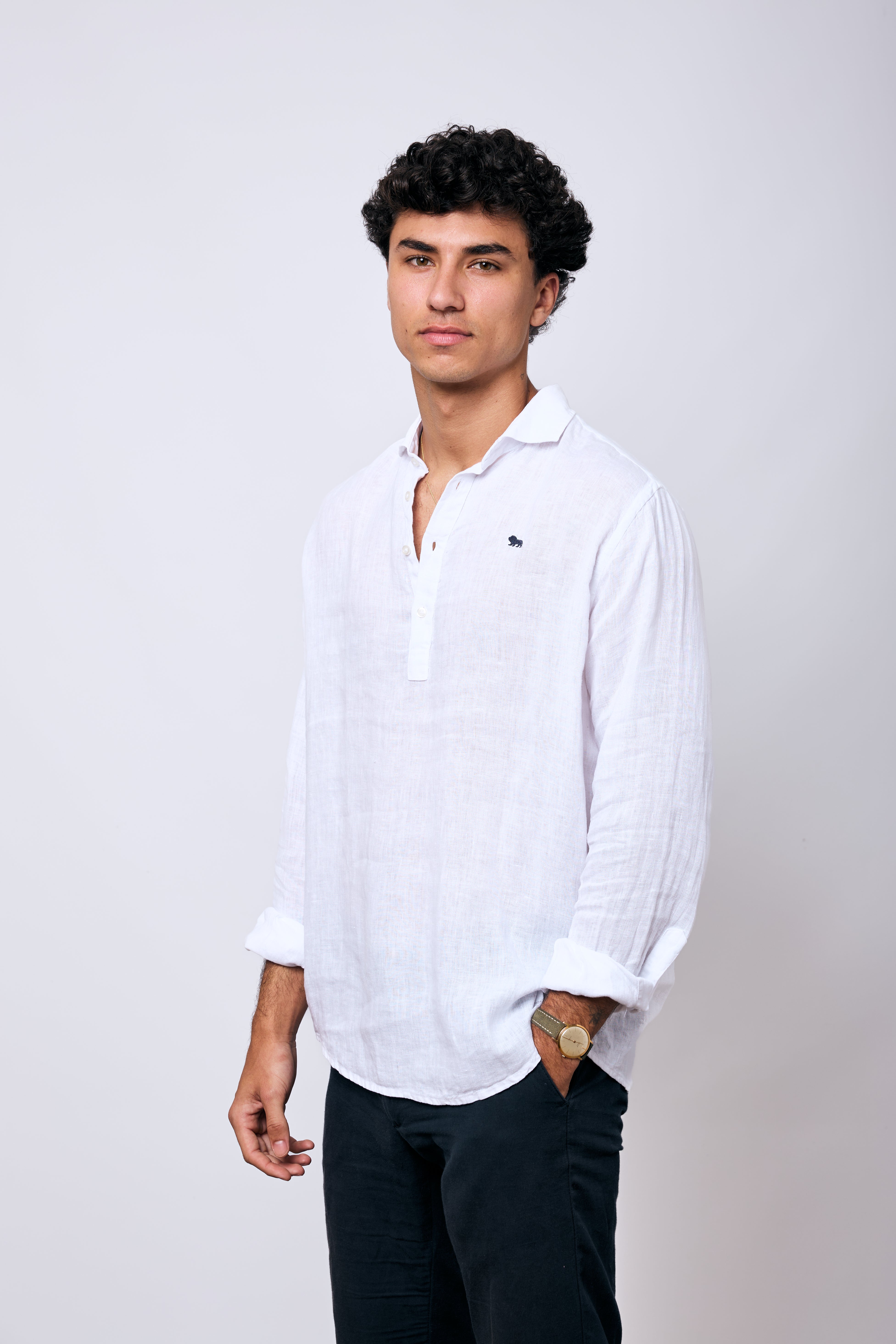 Camisa Formentera Lino Blanca
