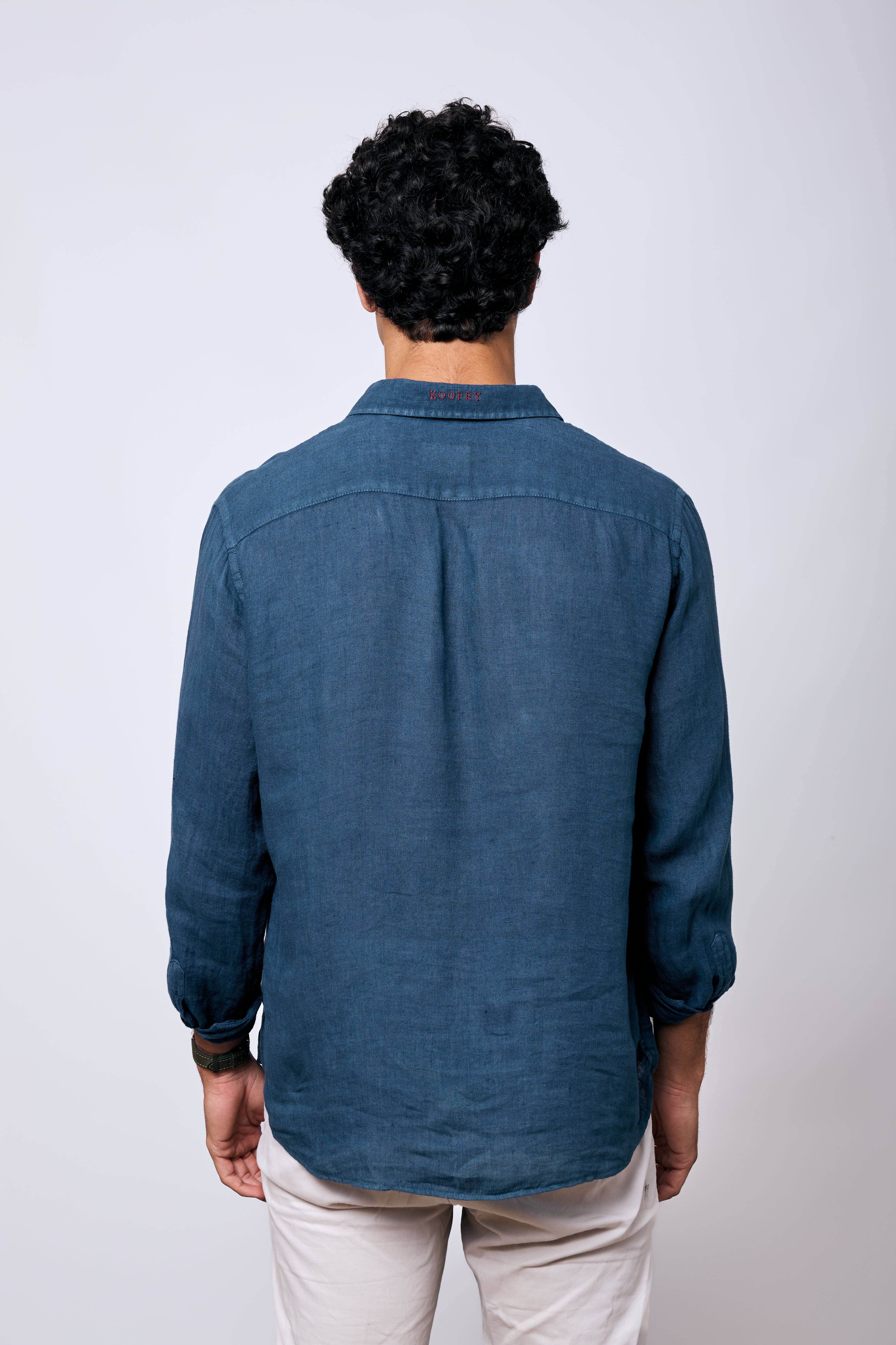 Camisa Costa Lino Navy