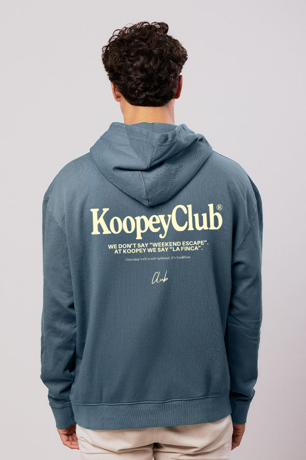 La Finca Hoodie Blue Washed