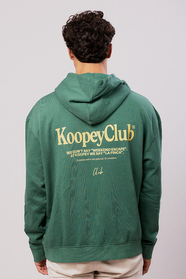 La Finca Hoodie Green Washed